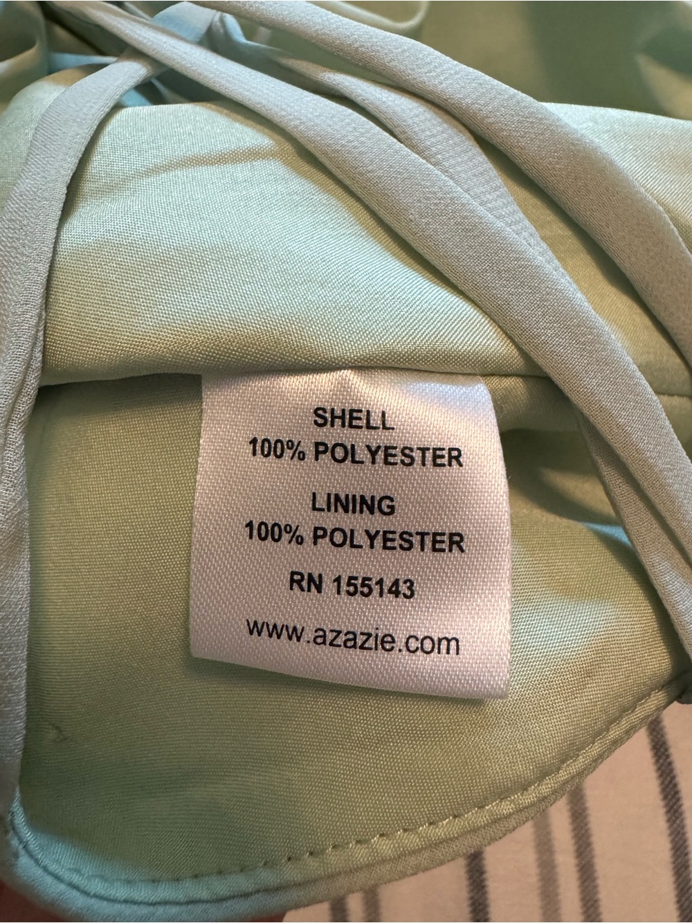 Azazie Everleigh Sage Green Bridesmaid Dress with High Slit + Garment Bag - Picture 8 of 11